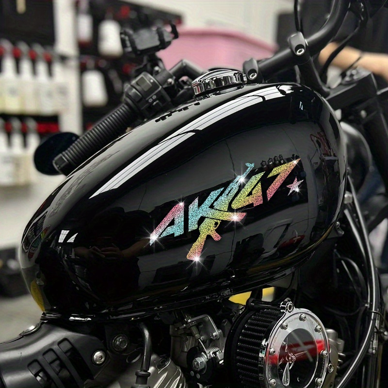 Glitter Vinyl Roll - ملصق دراجة نارية AK47 بلمعة الماس