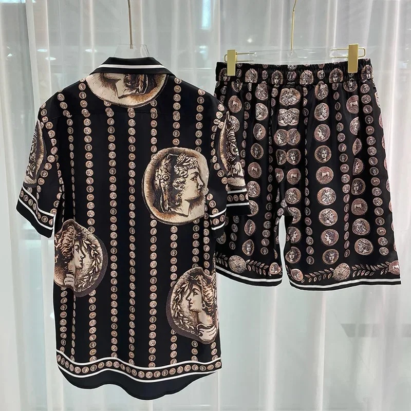 Embellish Knit - طقم قميص رجالي فاخر بنمط عتيق